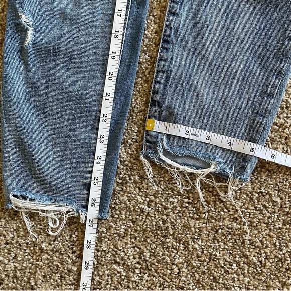 RSQ Vintage Mom Jeans Women’s 24 Blue Medium Wash Ripped Distressed Stretch - Picture 14 of 16